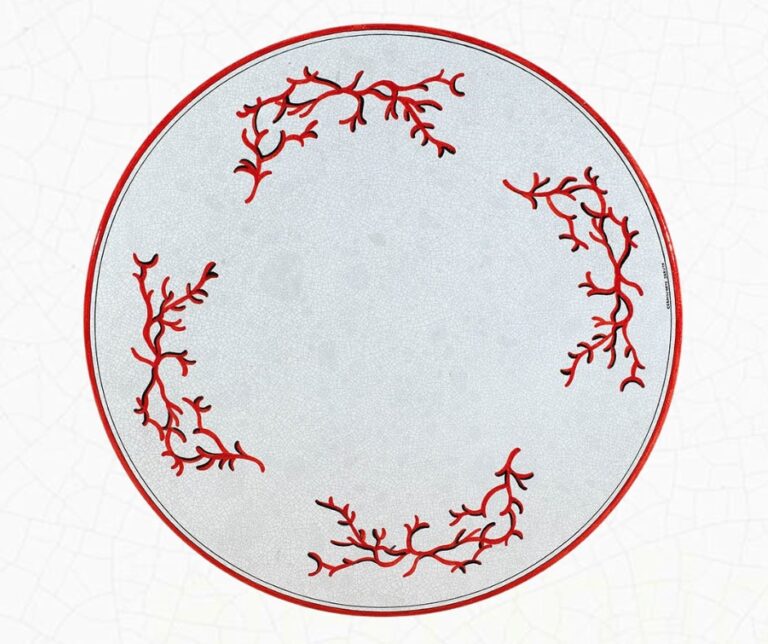 Elegantico Red Coral Lava Stone Table