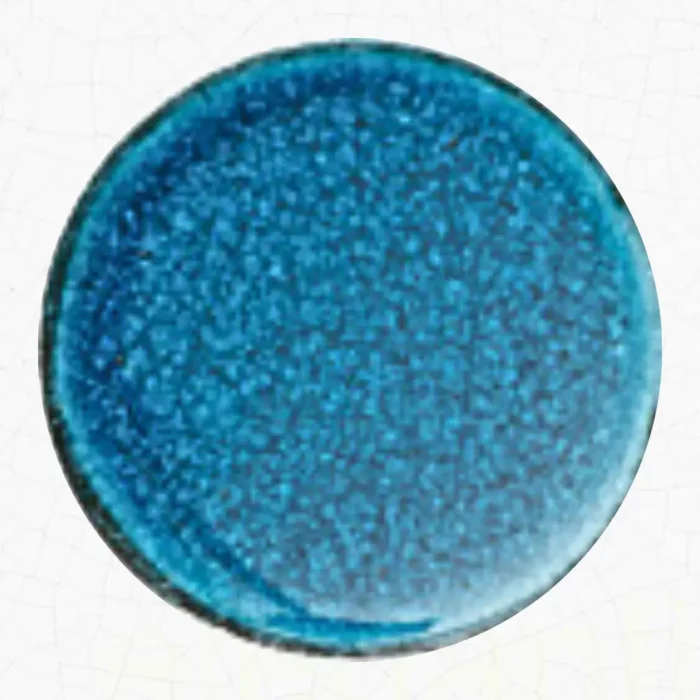 A monochromatic lava stone table in serene blue hues. Let your table always feel fresh and clean!