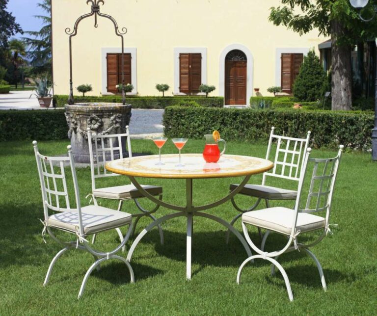 A lava stone table in baroque style