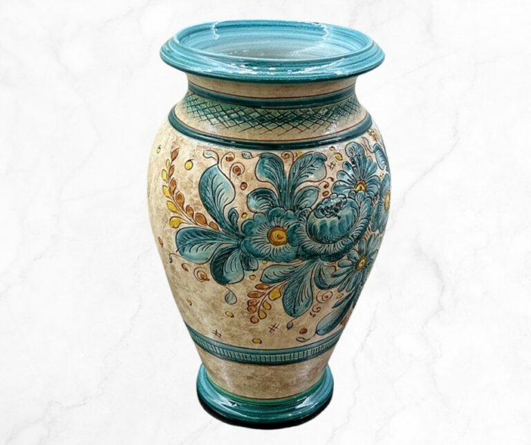 This is an Emerald Charm Umbrella Stand. It is made in Italy from premium ceramics.