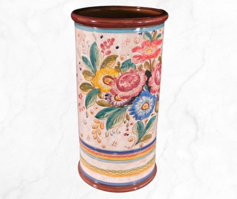 An elegant ceramic Ceramic Umbrella Stand to elevate any entry.